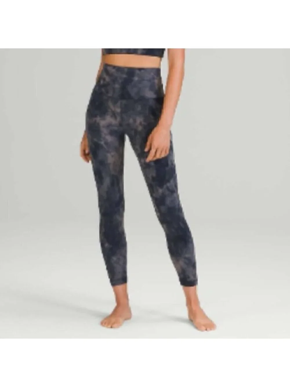 Lululemon Diamond Dye Lunar Rock Tank + Align Crop 23